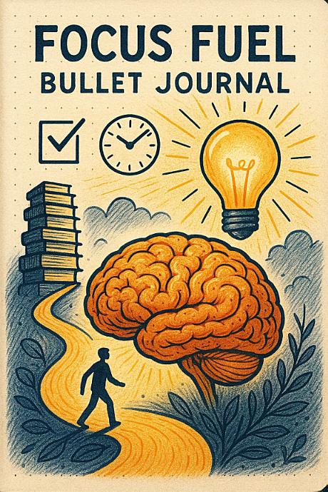 Cover for Focus Fuel Bullet Journal Planner – A Guided System for Organized & Intentional Living: Plan Your Days, Build Lasting Habits, and Achieve Your Goals with a Simple, Proven Method