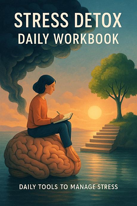 Cover for Stress Detox Daily Workbook: Mindfulness Tools to Reduce Anxiety and Find Calm: Guided Exercises, Breathing Techniques, and Gratitude Prompts for Daily Stress Relief